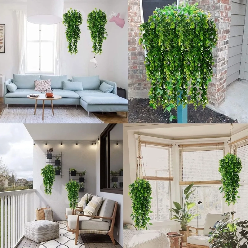PLANTAS EUCALIPTO COLGANTES ARTIFICIALES 4 UDS 75 CM - 5