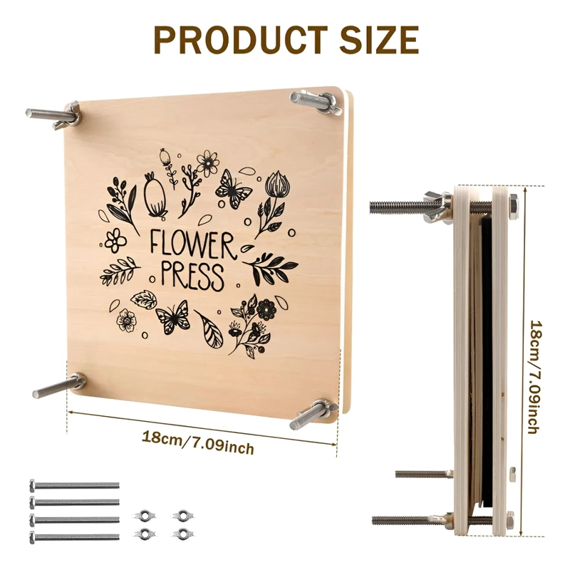 KIT PRENSAS DE FLORES Y PLANTAS ESTAMPADO FLORAL - 2