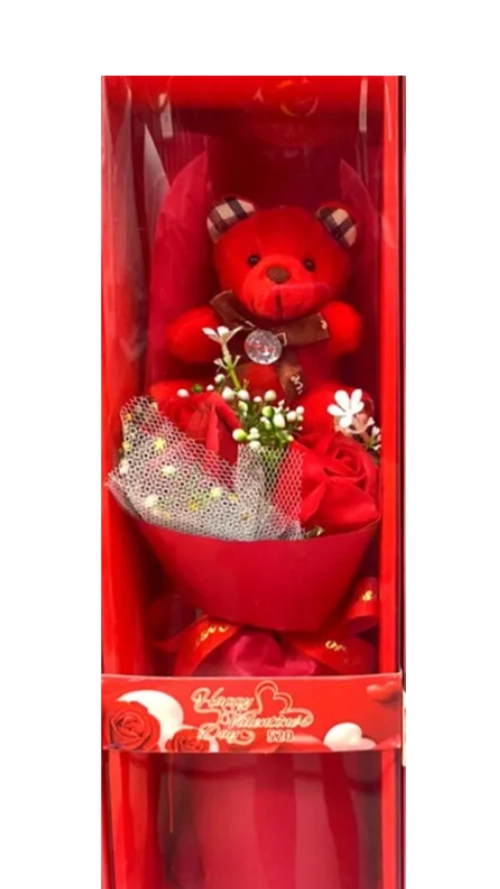 TAZA CON ROSAS Y OSITO REGALO DIA MADRE - 3