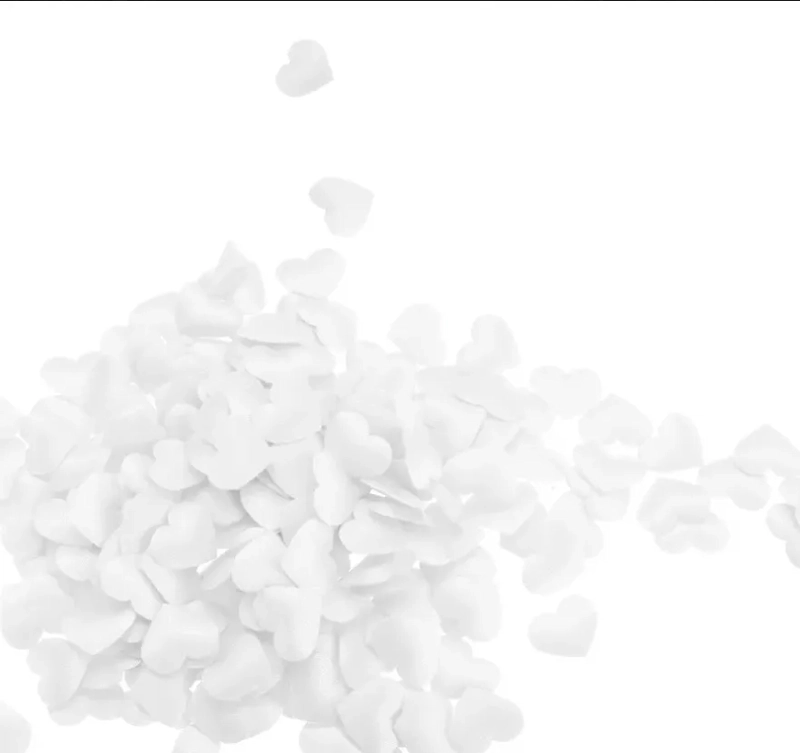 PE TALOS CORAZON TELA BLANCO 100 UDS 3 CM - 2