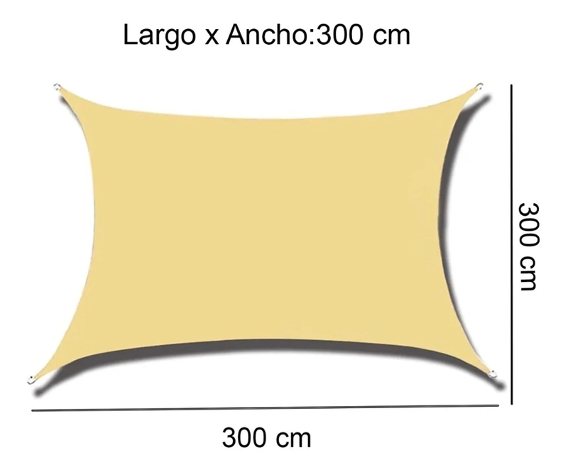 PARASOL IMPERMEABLE 3X3 COLOR BEIGE - 1