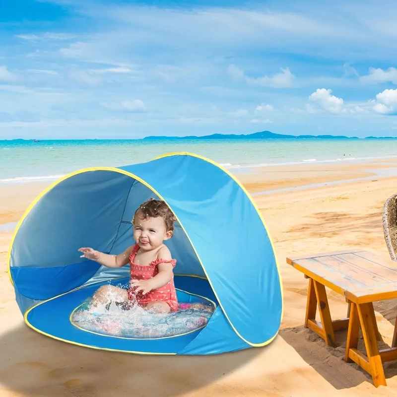 TIENDA PLAYA BEBE  PISCINA 2 EN 1 CELESTE - 3