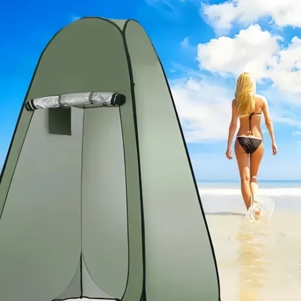 CARPA CASETA BAÑO VESTIDOR PORTATIL + INODORO VERDE - 3