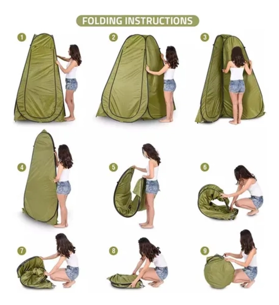 CARPA CASETA BAÑO VESTIDOR PORTATIL FORCECL - 3