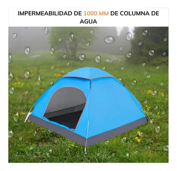 CARPA 2-3 PERSONAS INSTANTANEA UV COLOR CELESTE - 4