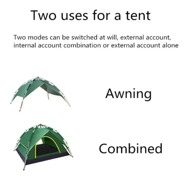 CARPA AUTOMATICA 4 PERSONAS DOBLE CAPA VERDE - 4