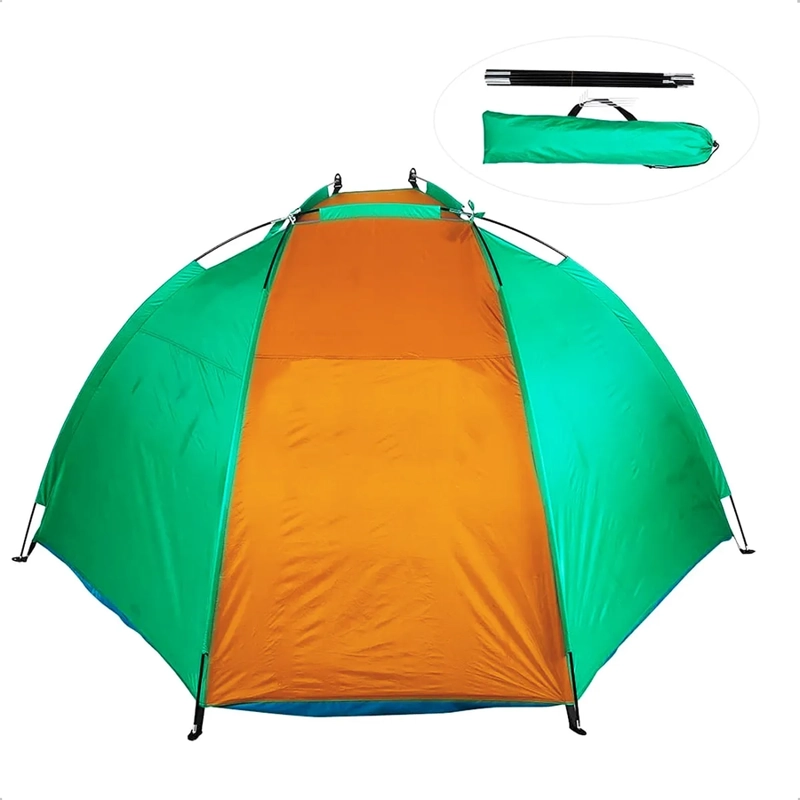 MEDIA CARPA PLAYA 2-3 PERSONAS VERDE/NARANJA - 2