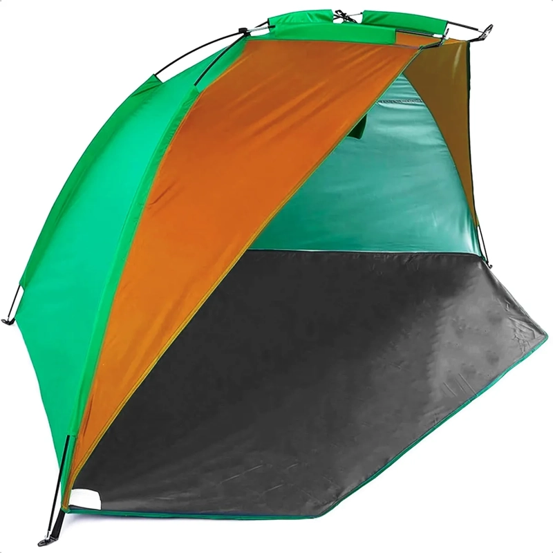 MEDIA CARPA PLAYA 2-3 PERSONAS VERDE/NARANJA - 5