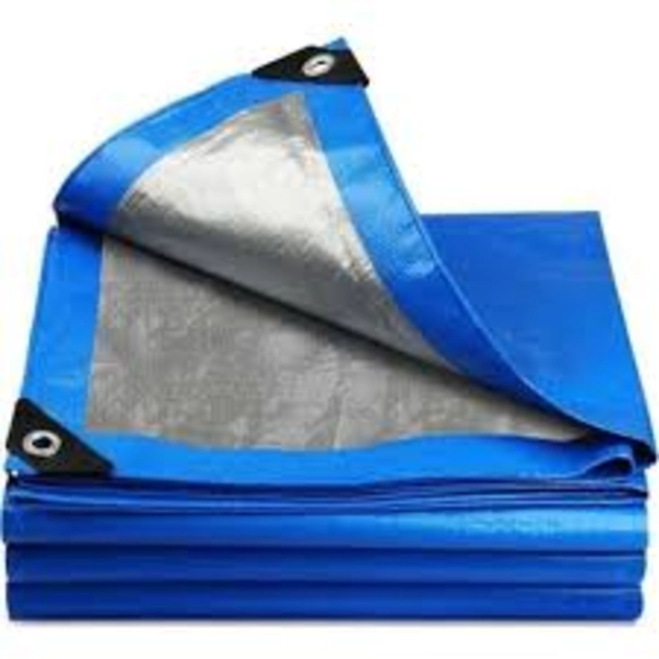 LONA CARPA PLEGABLE 5X6 AZUL/GRIS BLACKOUT - 3