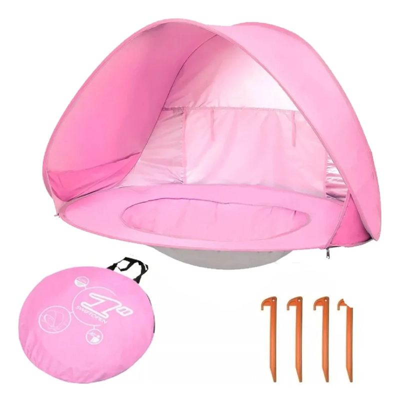 TIENDA PLAYA BEBE  PISCINA 2 EN 1 ROSADO - 3