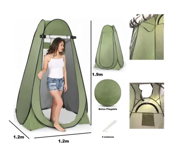 CARPA CASETA BAÑO VESTIDOR PORTATIL FORCECL - 2