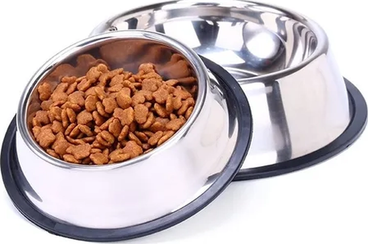 PLATO ACERO INOXIDABLE MASCOTAS 12CM TALLA S COLOR PLATA - 1