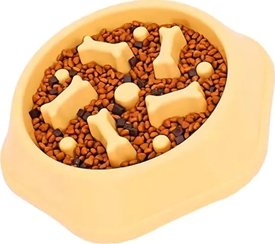 PLATO PER-ROS ANTIANSIEDAD PERROS/GATOS COLOR AMARILLO - 1