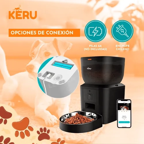 COMEDERO AUTOMATICO INTERACTIVO KERU COLOR NEGRO - 3