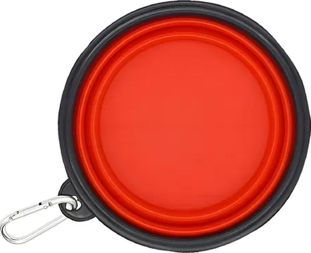 PLATO GOMA PLEGABLE PORTATIL MASCOTAS COLOR ROJO - 3