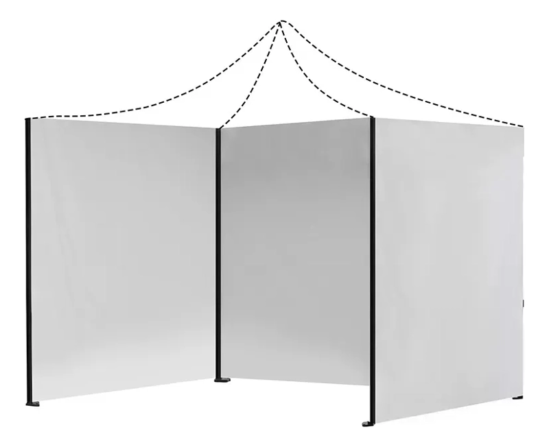 REPUESTO PARED LATERAL TOLDO 3X3 AZUL - 2