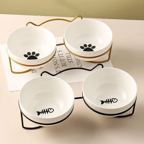 PLATOS CERAMICA COMIDA/AGUA MASCOTAS - 2