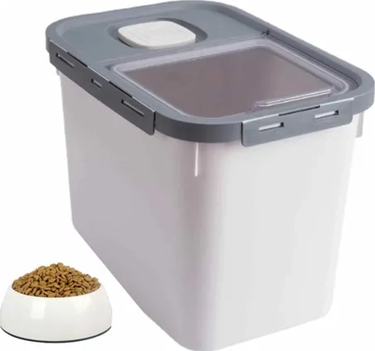 CONTENEDOR ALIMENTO MASCOTAS HERME TICO COLOR GRIS - 1