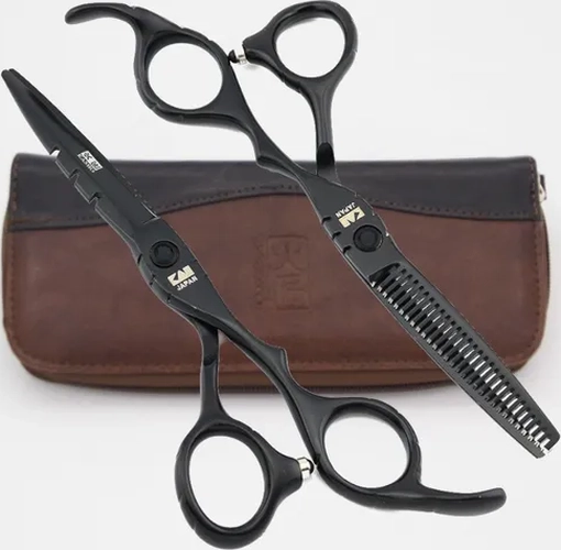 SET TIJERA PELUQUERIA NAVAJA + ESCULPIDORA 6'' - 3