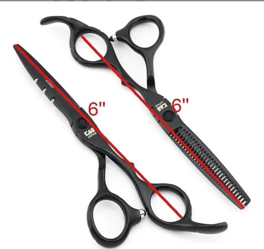 SET TIJERA PELUQUERIA NAVAJA + ESCULPIDORA 6'' - 6