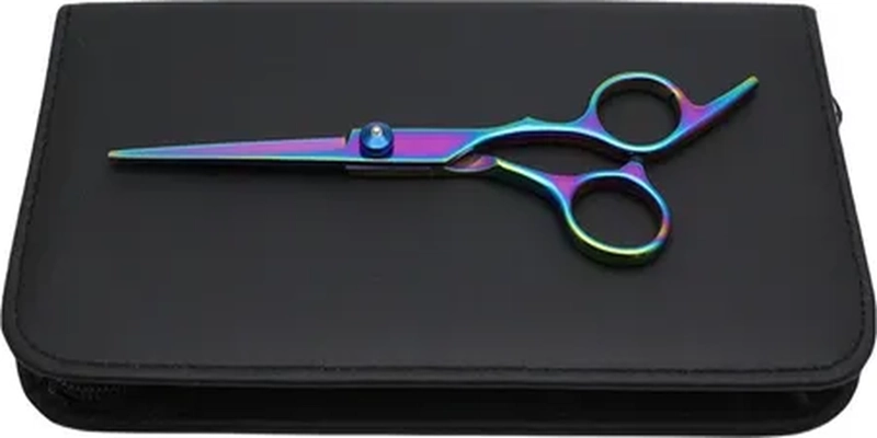 SET TIJERAS CORTE FILO NAVAJA + PEINE Y ESTUCHE - 1