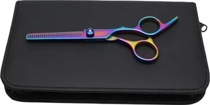 SET TIJERAS CORTE FILO NAVAJA + PEINE Y ESTUCHE - 8