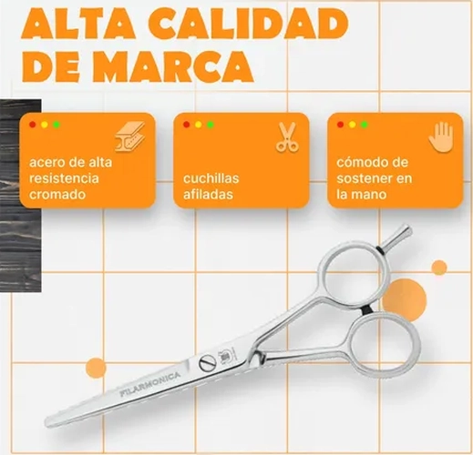 TIJERA PELUQUERO FILARMONICA 5.5 PROFESIONAL 18067 - 3