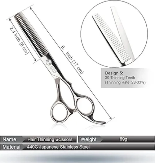 SET TIJERAS CORTAR PELO + PEINE - 6