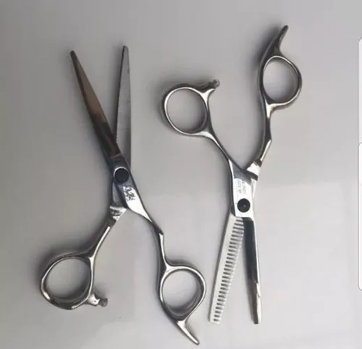 KIT TIJERAS ESCULPIDORA + FILO NAVAJA + ESTUCHE REGALO - 1