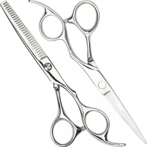 SET TIJERA CORTE FILO NAVAJA + ESCULPIDORA PELUQUERIA - 1