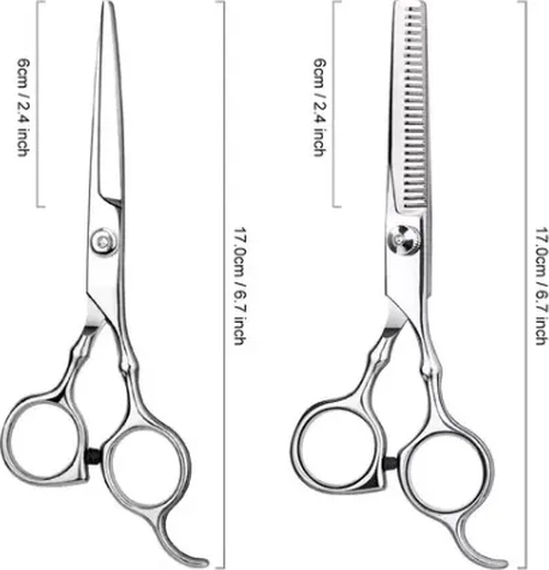 SET TIJERA CORTE FILO NAVAJA + ESCULPIDORA PELUQUERIA - 2