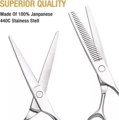 SET TIJERA CORTE FILO NAVAJA + ESCULPIDORA PELUQUERIA - 4
