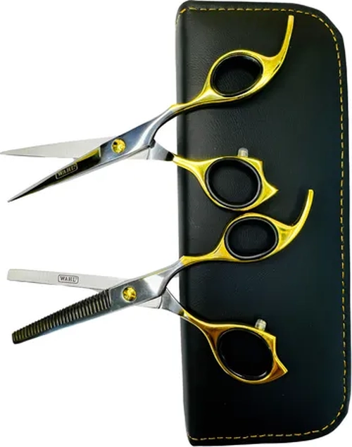 SET TIJERAS WAHL 6'' FILO NAVAJA + ESCULPIDORA - 2