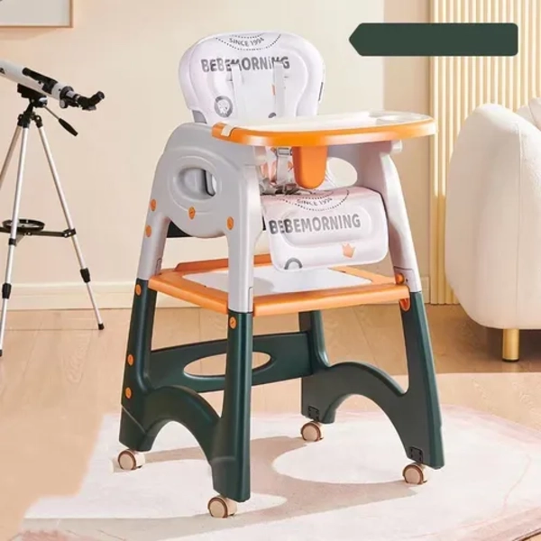 SILLA COMER MULTIFUNCIONAL CON RUEDAS VOYAGE COLOR NARANJA - 2
