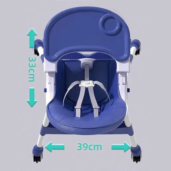 SILLA COMER KINDER PORTATIL CALIDAD CON RUEDAS - 2