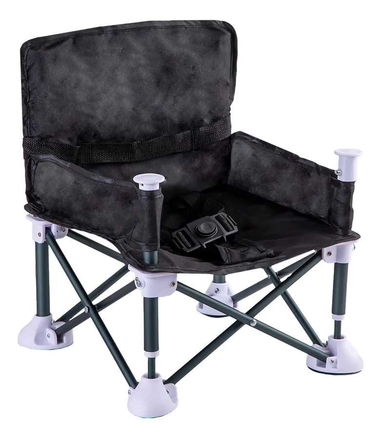 SILLA COMER PLEGABLE CAMPING XT01 COLOR NEGRO - 2