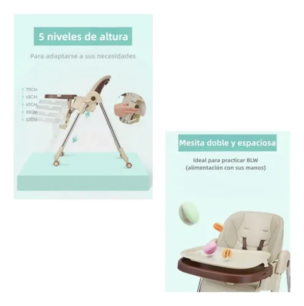SILLA COMER MULTIPOSICIONES LUBABYCAS COLOR VERDE - 4