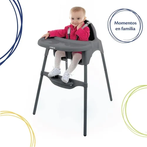 SILLA ALTA BEBE  COSCO COOK COLOR GRIS - 4