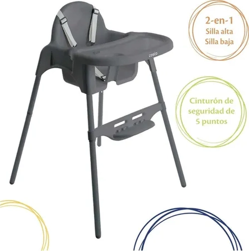 SILLA ALTA BEBE  COSCO COOK COLOR GRIS - 7