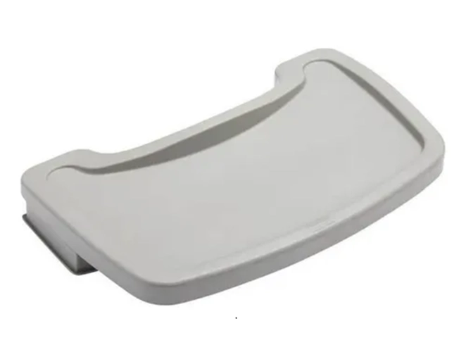 SILLA BEBE  CON RUEDAS Y BANDEJA COLOR GRIS - 4