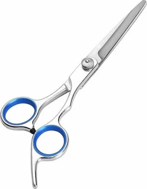 TIJERA PELUQUERO FILO NAVAJA PROFESIONAL AZUL - 1