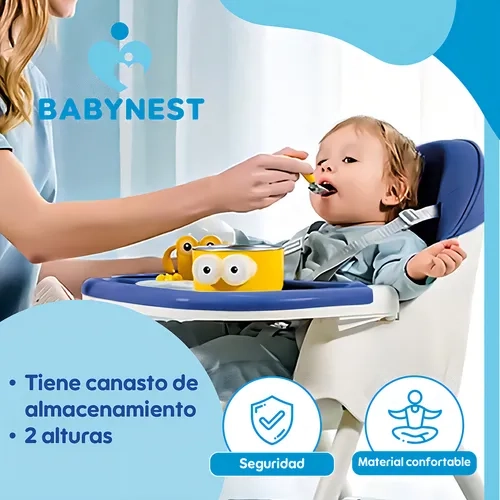 SILLA COMER SOFT BABYNEST PORTATIL 2 EN 1 CON RUEDAS - 6