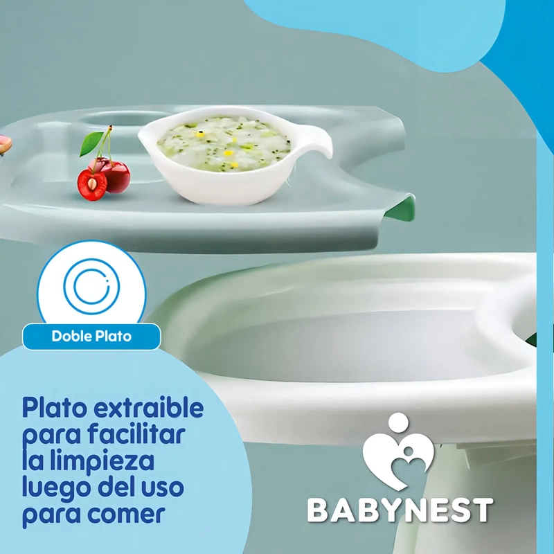 SILLA COMER SOFT BABYNEST PORTATIL 2 EN 1 CON RUEDAS - 8