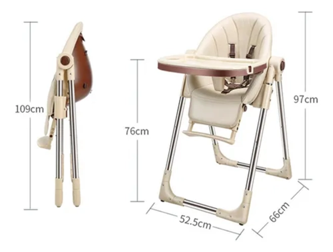 SILLA COMER REGULABLE ECOCUERO CELESTE M.O. - 2