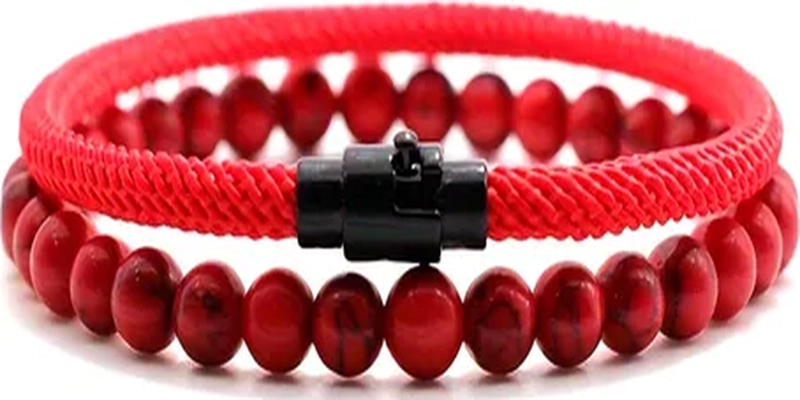 PULSERA ROJA PIEDRAS PROTECCION HOMBRE/MUJER - 2
