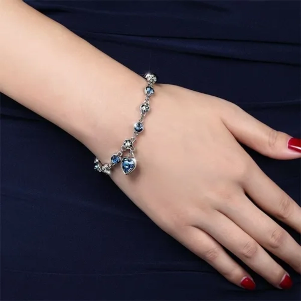 PULSERA PLATA 925 PIEDRA AZUL REGALO VACACIONES - 3