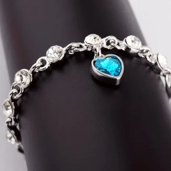 PULSERA PLATA 925 PIEDRA AZUL REGALO VACACIONES - 4