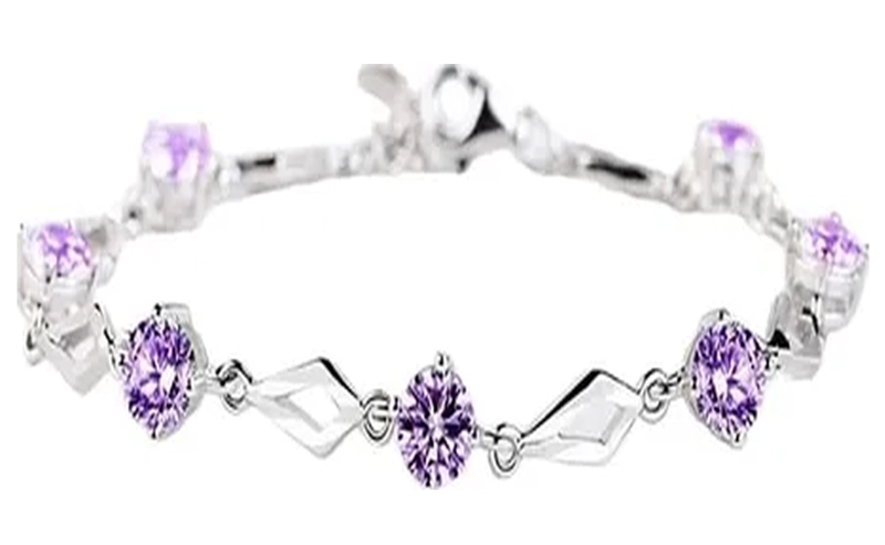 PULSERA AMATISTA LILA PLATA S925 - 1