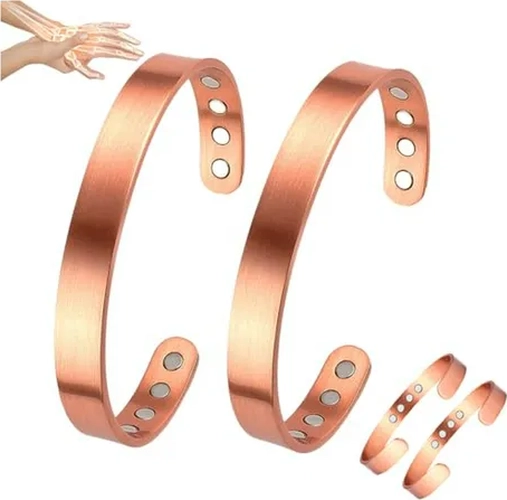 PULSERA COBRE BRAZALETE AJUSTABLE ELEGANTE - 3