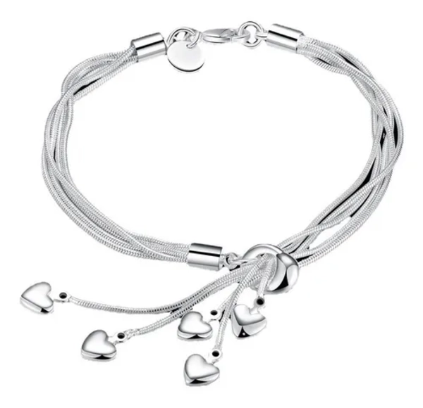 PULSERA BRAZALETE PLATA 925 CORAZON ANIVERSARIO MUJER - 1